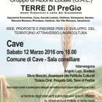 Cave: idee, proposte e risorse per lo sviluppo del territorio attraverso l’Agricoltura
