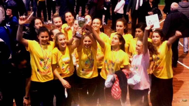 foto della ragazze della selezione del CQP ROMA 2 a Rieti al Trofeo delle Provincie dopo la premiazione