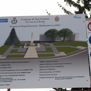 IL MONUMENTO AI CADUTI DI SAN CESAREO CAMBIA LOOK ERA UNA PRIORITA’ ASSOLUTA? Casilina