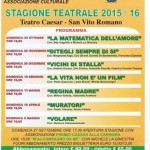 SAN VITO ROMANO: INTERESSANTE LA STAGIONE TEATRALE 2016 Cultura