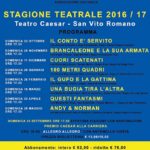 San Vito Romano: al via la terza stagione teatrale del teatro Caesar Cultura